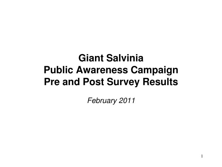 giant salvinia public awareness campaign pre and post survey results