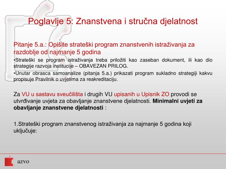 poglavlje 5 znanstvena i stru na djelatnost