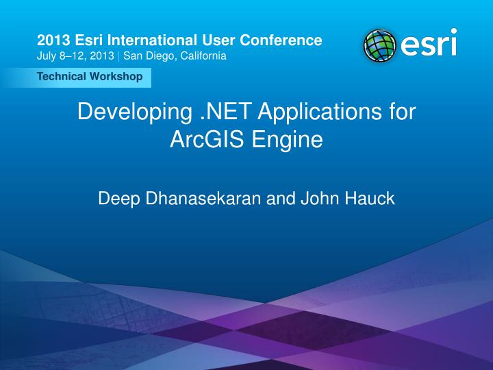 developing net applications for arcgis engine