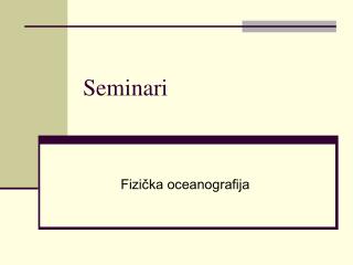seminari