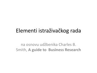 elementi istra iva kog rada