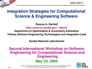 Integration Strategies for Computational Science &amp; Engineering Software