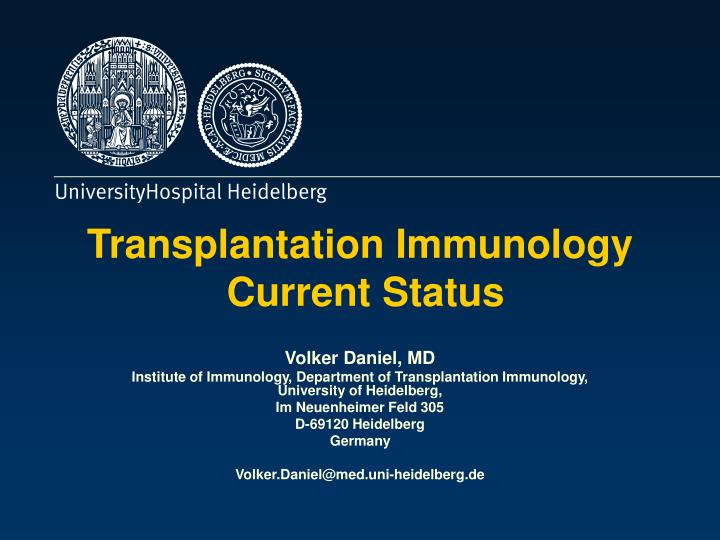 transplantation immunology current status