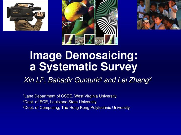 image demosaicing a systematic survey