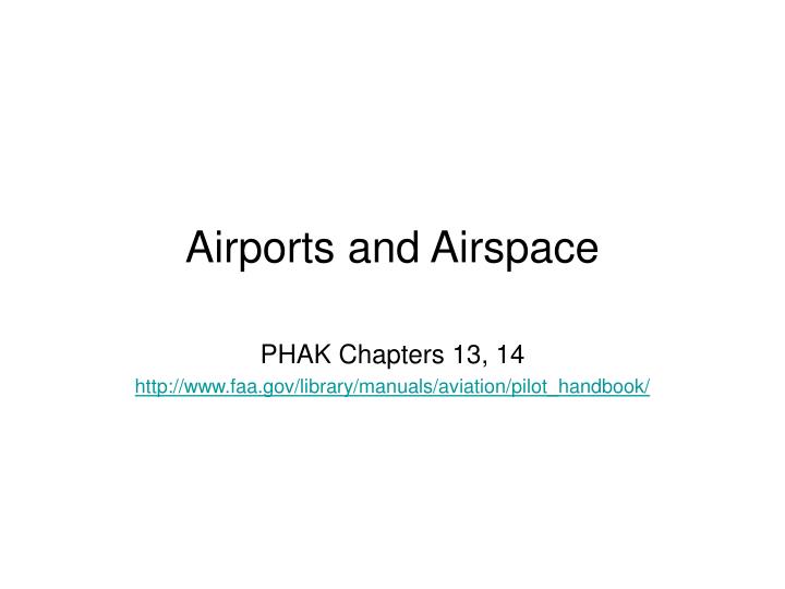 airports and airspace
