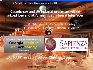 Cosmic-ray and UV induced processes within mixed ices and at formamide : mineral interfaces