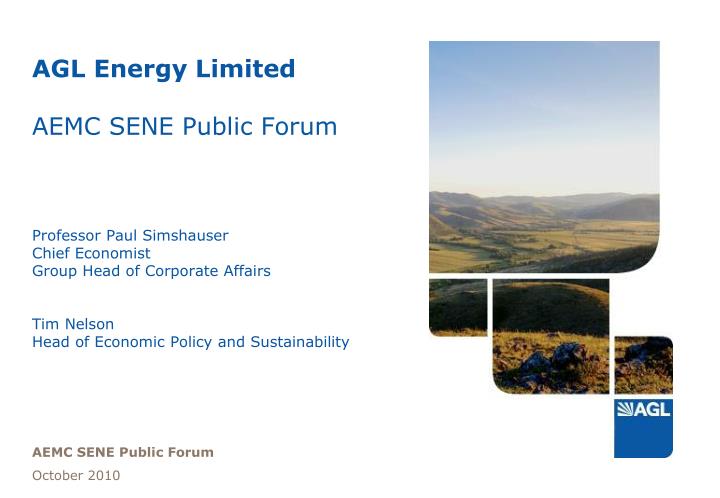 aemc sene public forum october 2010