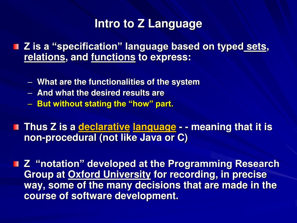 PPT - Intro to Z Language PowerPoint Presentation, free download - ID ...