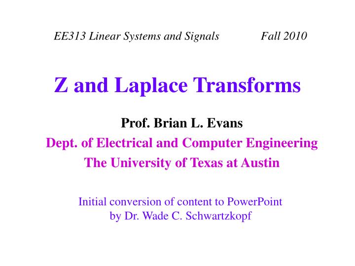 z and laplace transforms