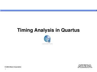 Timing Analysis in Quartus