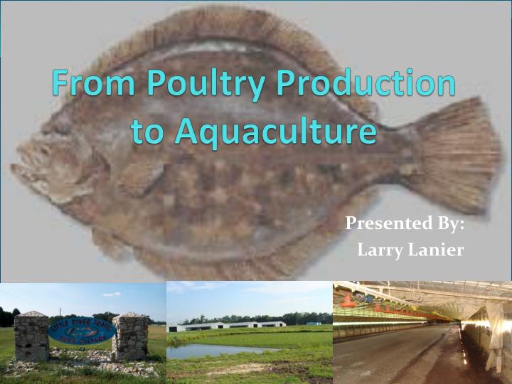 from poultry production to aquaculture