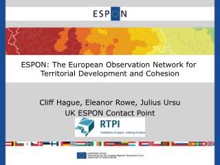 ESPON: The European Observation Network for Territorial Development and Cohesion