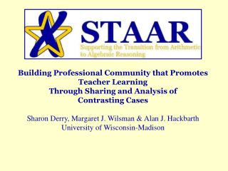 Building Professional Community that Promotes Teacher Learning Through Sharing and Analysis of