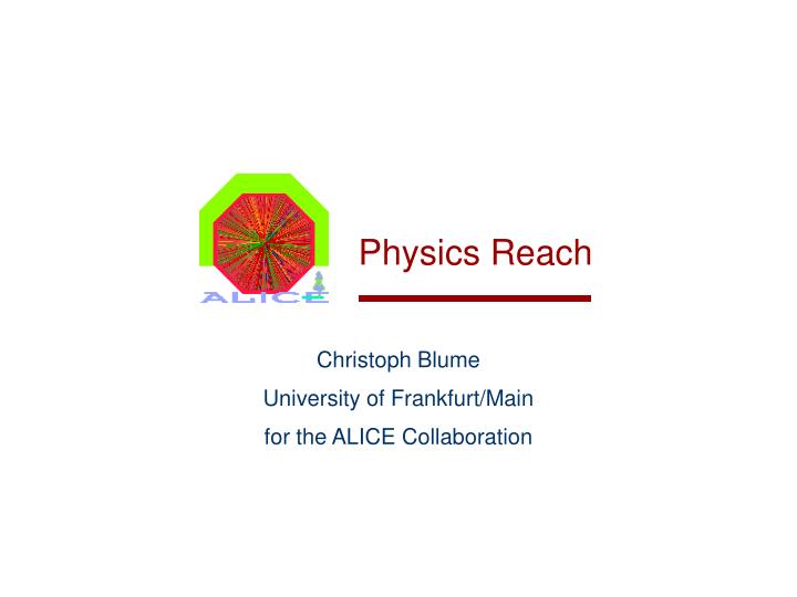 physics reach