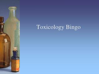 Toxicology Bingo