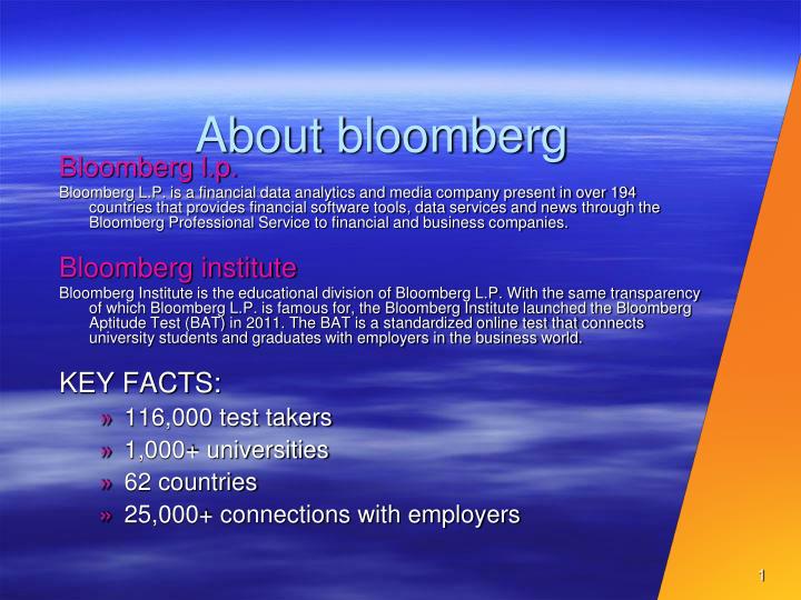 about bloomberg