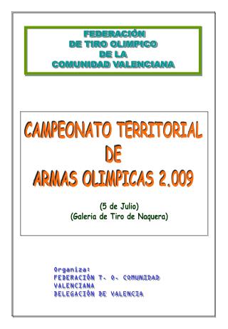 FEDERACIÓN DE TIRO OLIMPICO DE LA COMUNIDAD VALENCIANA