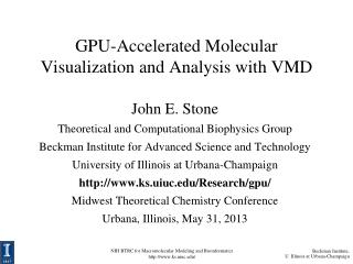 GPU-Accelerated Molecular Visualization and Analysis with VMD