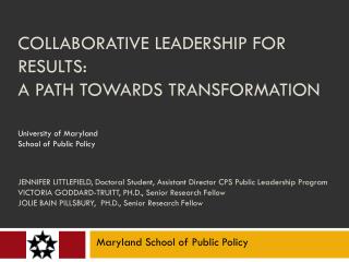 University of Maryland School of Public Policy