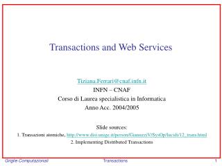 transactions and web services