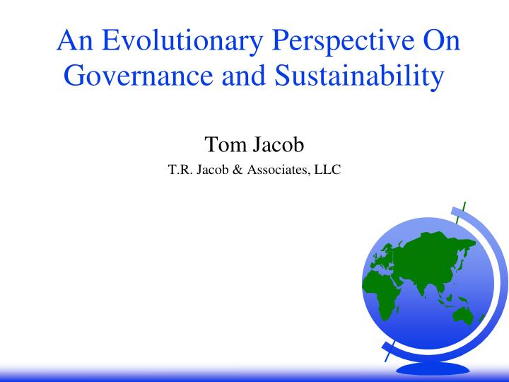 an evolutionary perspective on governance and sustainability