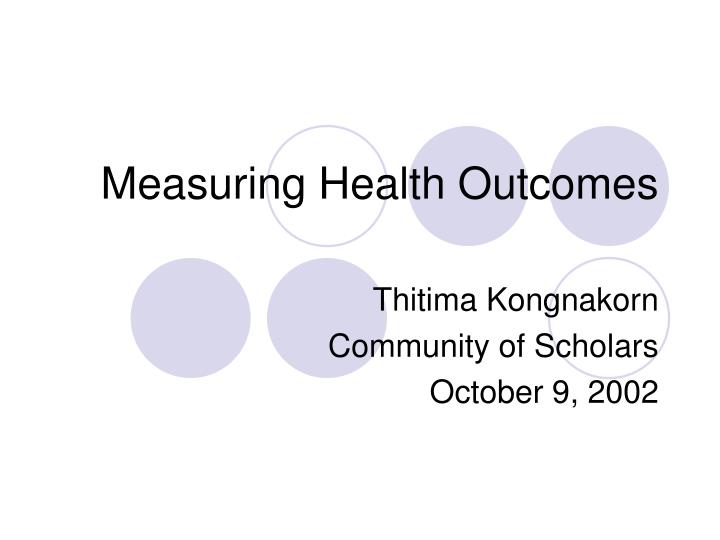 measuring health outcomes