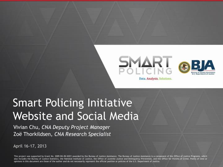 smart policing initiative website and social media