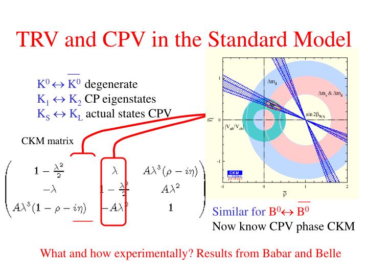 trv and cpv in the standard model