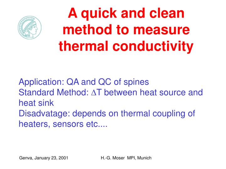 a quick and clean method to measure thermal conductivity