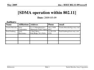 [SDMA operation within 802.11]