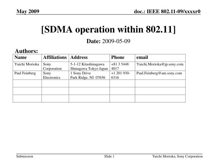 sdma operation within 802 11
