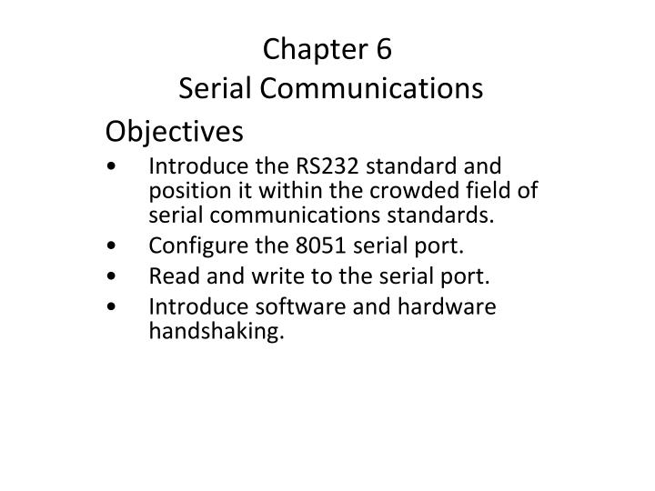 chapter 6 serial communications