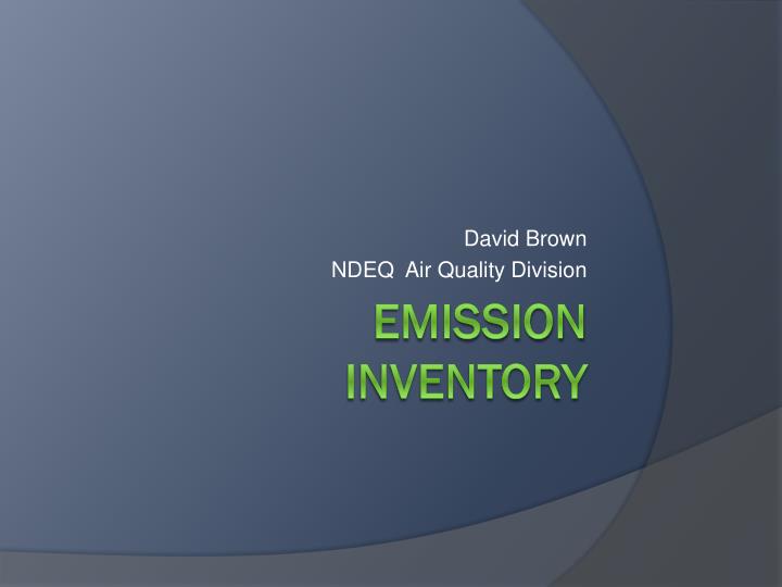 david brown ndeq air quality division