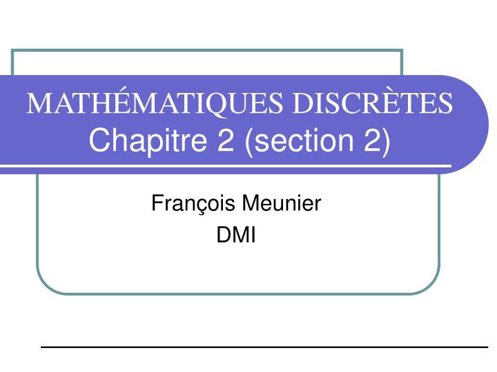 math matiques discr tes chapitre 2 section 2