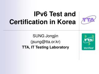 IPv6 Test and Certification in Korea