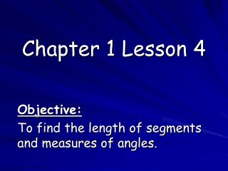 Chapter 1 Lesson 4