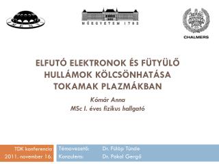 Elfutó elektronok és fütyülő hullámok kölcsönhatása tokamak plazmákbaN