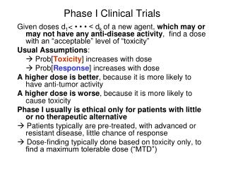 Phase I Clinical Trials