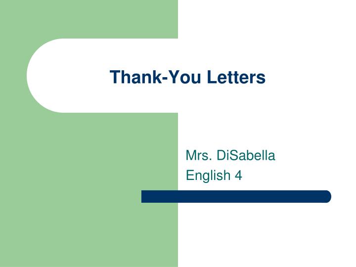 thank you letters