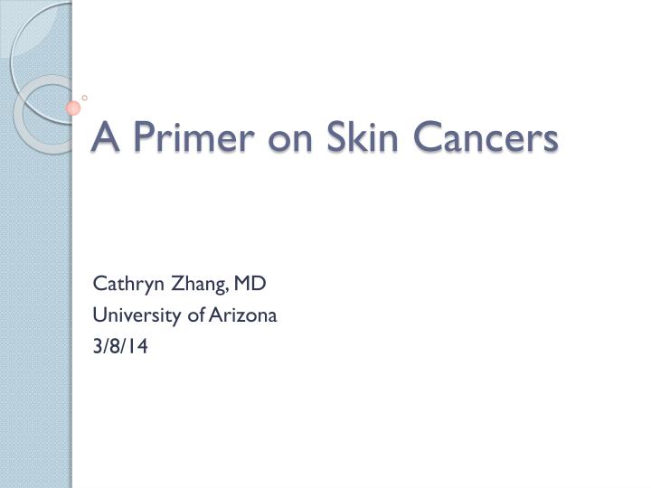 a primer on skin cancers