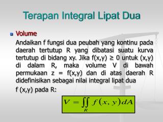 terapan integral lipat dua