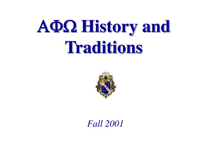 afw history and traditions