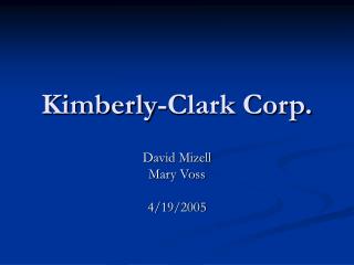 Kimberly-Clark Corp.