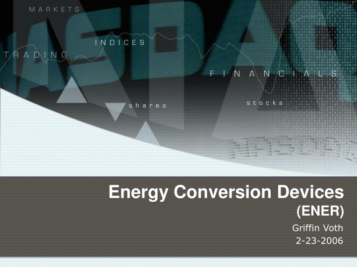 energy conversion devices ener