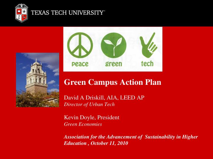 peace green tech green campus action plan