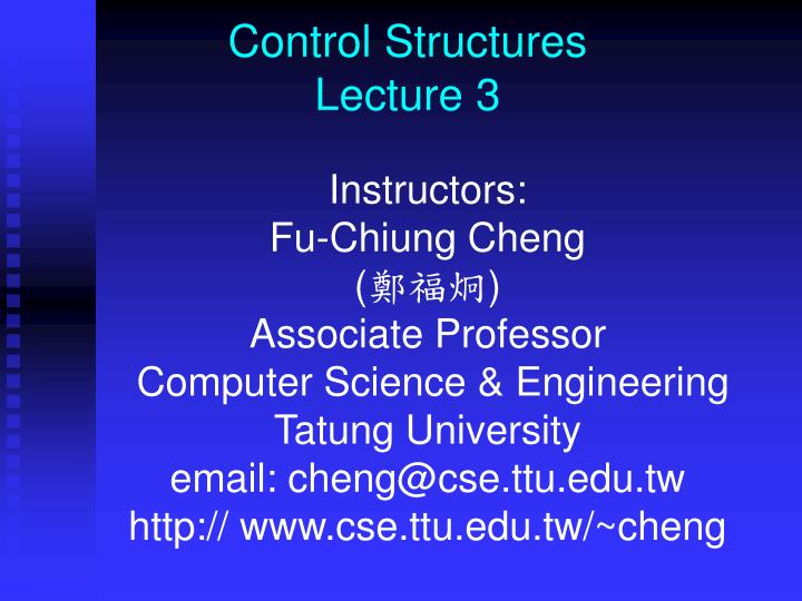 control structures lecture 3