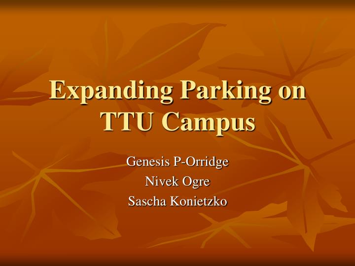 expanding parking on ttu campus