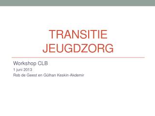 transitie jeugdzorg