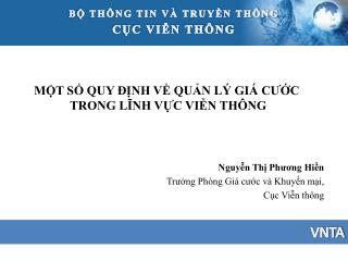 m t s quy nh v qu n l gi c c trong l nh v c vi n th ng