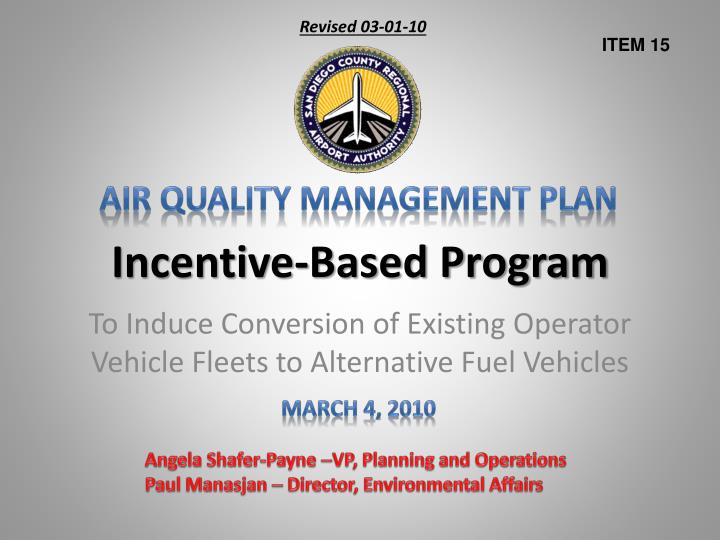 incentive based program